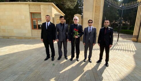 Türk Stratejik Düşünme Merkezi (TÜMER) Heyeti’nin Azerbaycan Temasları kapsamında İlk Durağı Fahri Hiyaban Oldu