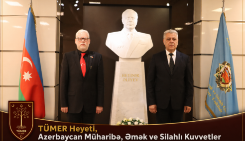 TÜMER Heyeti, Azerbaycan Müharebe, Emek ve Silahlı Kuvvetler Gaziler Teşkilatı’nın Misafiri Oldu