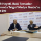 TÜMER Heyeti, Bakü Temasları Kapsamında Telgraf Medya Grubu’nu Ziyaret Etti